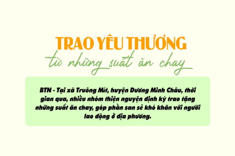 Trao yêu thương từ những suất ăn chay