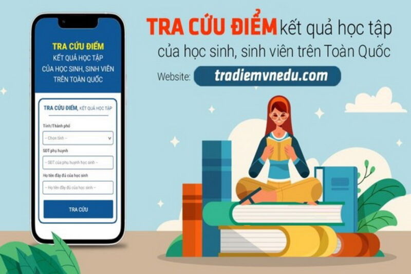 Tradiemvnedu.com - Xem điểm thi, điểm học tập các cấp 1, 2, 3 trên toàn quốc