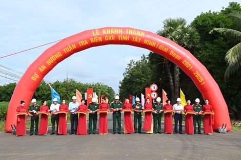 Quân khu 7: Khánh thành đường tuần tra biên giới trên địa bàn tỉnh Tây Ninh