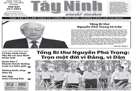 Điểm báo in Tây Ninh ngày 20.7.2024