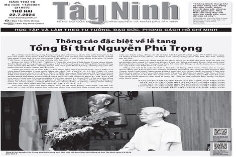 Điểm báo in Tây Ninh ngày 22.7.2024