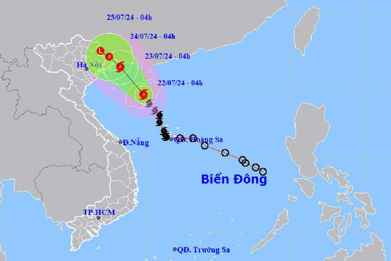 Bão số 2 đi vào Vịnh Bắc Bộ đêm nay, miền Bắc mưa lớn