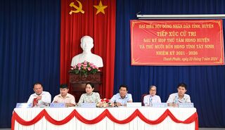 Phó Bí thư Tỉnh uỷ Nguyễn Mạnh Hùng tiếp xúc cử tri xã Thanh Phước