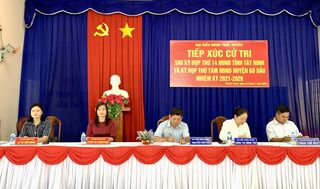 Đại biểu HĐND hai cấp tiếp xúc cử tri huyện Tân Châu