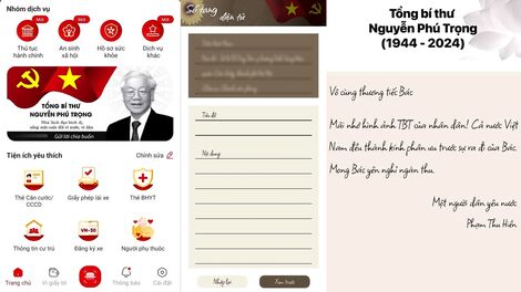 Bày tỏ lòng cảm kích và biết ơn Tổng Bí thư Nguyễn Phú Trọng qua sổ tang điện tử