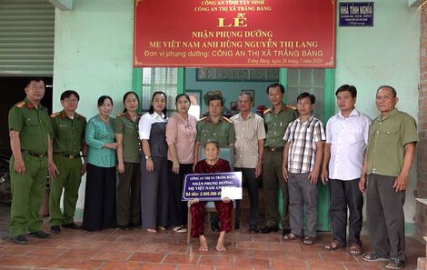 Công an Trảng Bàng: Nhận phụng dưỡng suốt đời Mẹ Việt Nam anh hùng Nguyễn Thị Lang