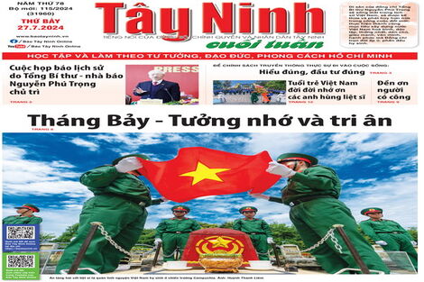 Điểm báo in Tây Ninh ngày 27.7.2024