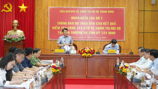 Thông báo kết quả kiểm tra công tác bảo vệ chính trị nội bộ tại Tây Ninh