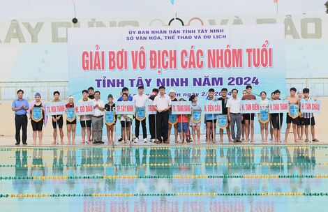 Khai mạc Giải bơi vô địch các nhóm tuổi tỉnh Tây Ninh 2024