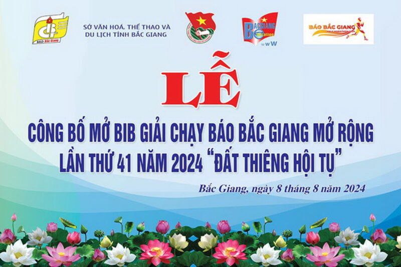 Mở Bib Giải chạy Báo Bắc Giang mở rộng năm 2024 - "Đất thiêng hội tụ"