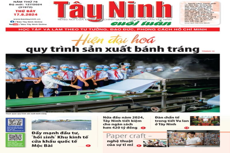 Điểm báo in Tây Ninh ngày 17.08.2024