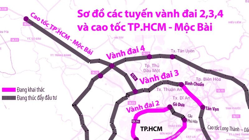 Cao tốc TP.HCM - Mộc Bài sẽ nối liền cao tốc Phnôm Pênh - Bà Vẹt