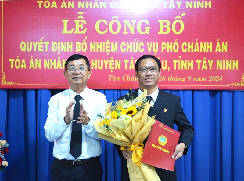 Bổ nhiệm Phó Chánh án TAND huyện Tân Châu