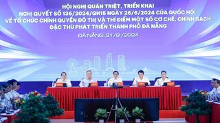 Thủ tướng chủ trì Hội nghị triển khai Nghị quyết 136 của Quốc hội về thành phố Đà Nẵng