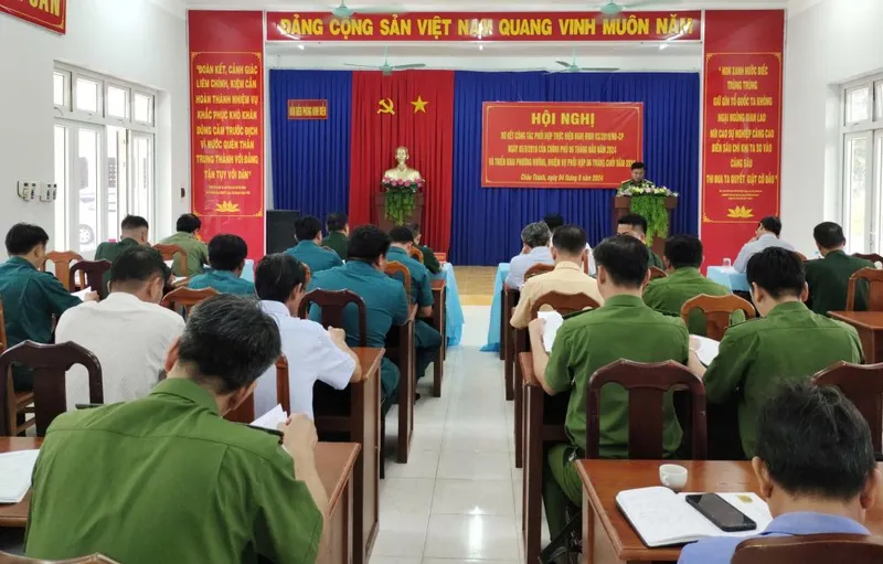 Châu Thành: Sơ kết công tác phối hợp giữa ba lực lượng Công an, Quân sự, Biên phòng