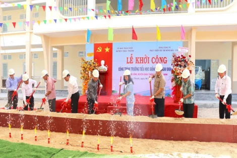 Khởi công xây dựng trường Tiểu học Giồng Nần (giai đoạn 2)