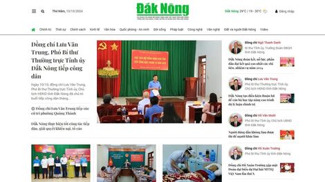 Báo Đắk Nông nâng cấp giao diện điện tử