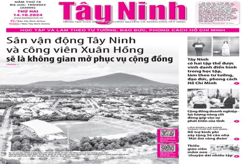 Điểm báo in Tây Ninh ngày 14.10.2024