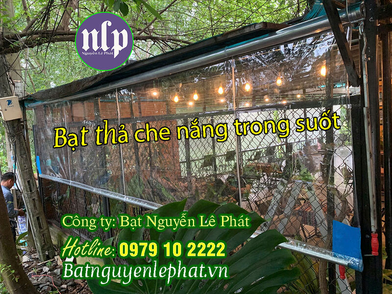 Bạt Che Nắng Ngoài Trời Nguyễn Lê Phát - Bạt che nắng mưa tự cuốn, Bạt kéo tay quay mái thả ngoài trời Tây Ninh