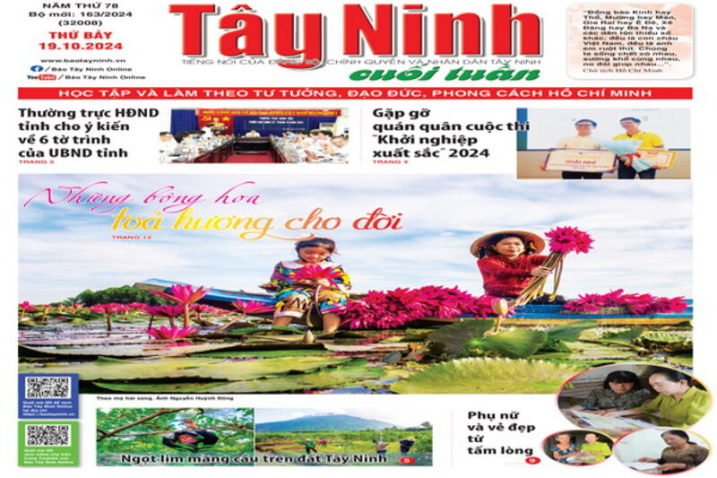 Điểm báo in Tây Ninh ngày 19.10.2024