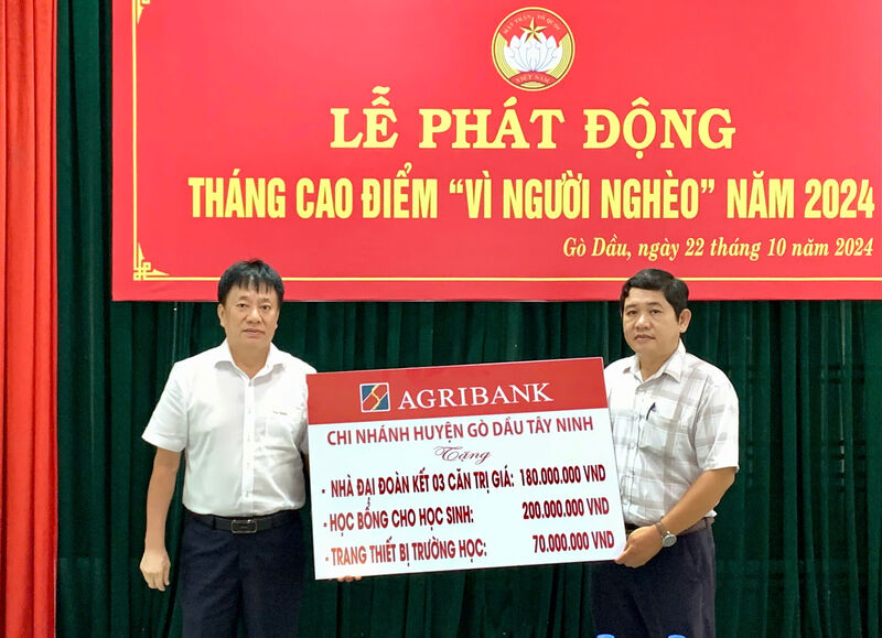 Gò Dầu phát động tháng cao điểm “Vì người nghèo” năm 2024