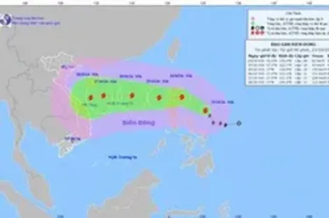 Bão Trà Mi đang trên vùng biển phía Đông Philippines, cường độ tiếp tục mạnh thêm