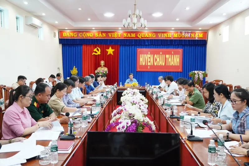 Châu Thành: Họp tiểu ban văn kiện Đại hội XIII Đảng bộ huyện nhiệm kỳ 2025-2030