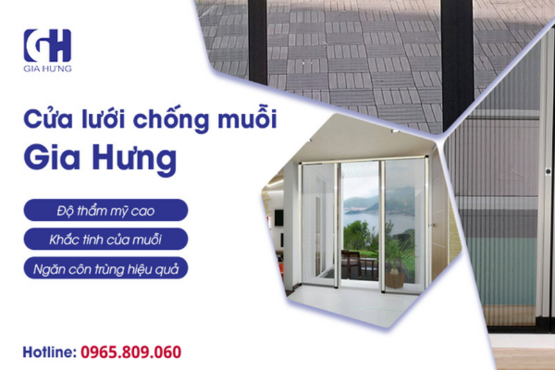 Cửa lưới chống muỗi Giahungpro–Giải pháp an toàn cho mọi gia đình