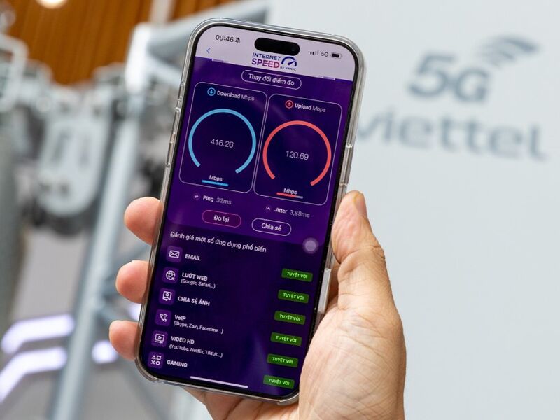 Mạng 5G tại Việt Nam đạt ba triệu người dùng