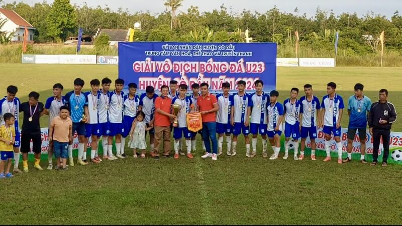 Xã Phước Đông vô địch Giải bóng đá U23 huyện Gò Dầu năm 2024