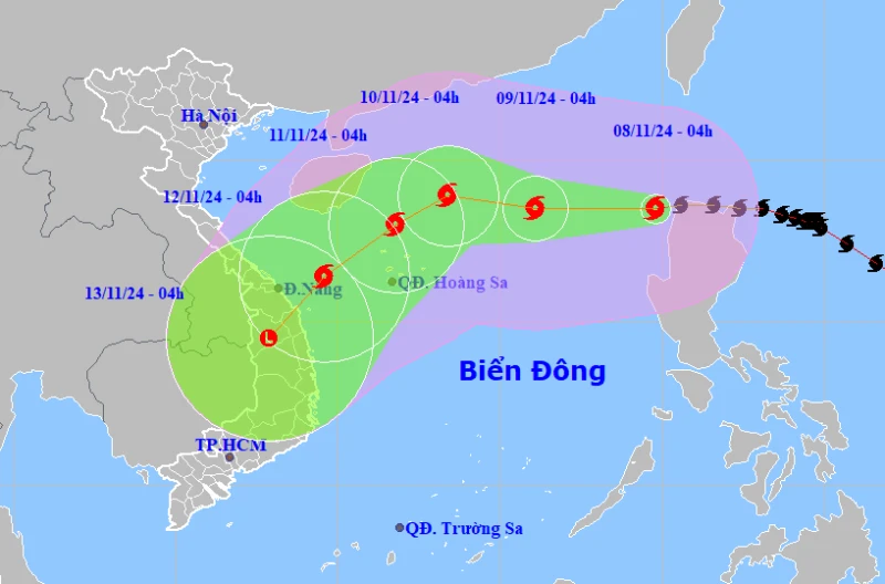 Bão Yinxing giật cấp 17 đi vào Biển Đông, trở thành cơn bão số 7