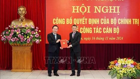 Chuẩn y ông Nguyễn Đức Trung giữ chức Bí thư Tỉnh ủy Nghệ An