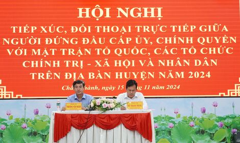 Châu Thành: Đối thoại trực tiếp giữa người đứng đầu cấp ủy, chính quyền với Mặt trận, các tổ chức chính trị xã hội và Nhân dân