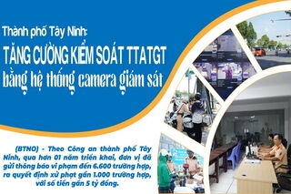 Thành phố Tây Ninh: Tăng cường kiểm soát TTATGT bằng hệ thống camera giám sát