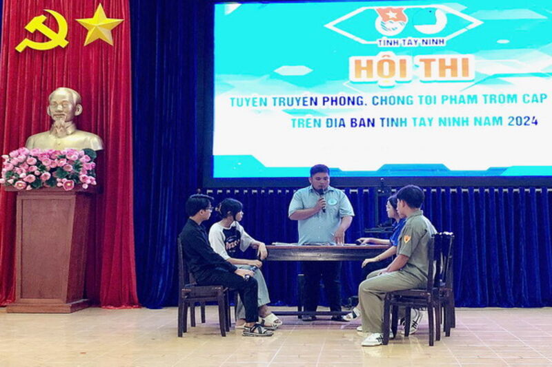 Tỉnh đoàn Tây Ninh: Tuyên truyền phòng, chống tội phạm trộm cắp tài sản trên địa bàn huyện Gò Dầu