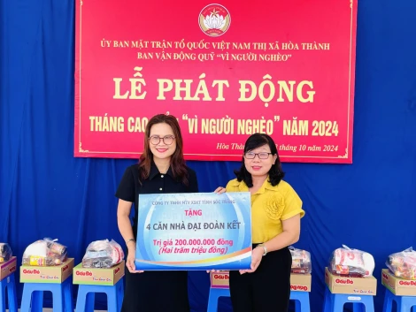 Hoà Thành: Vận động Quỹ “Vì người nghèo” các cấp đạt gần 161% chỉ tiêu tỉnh giao