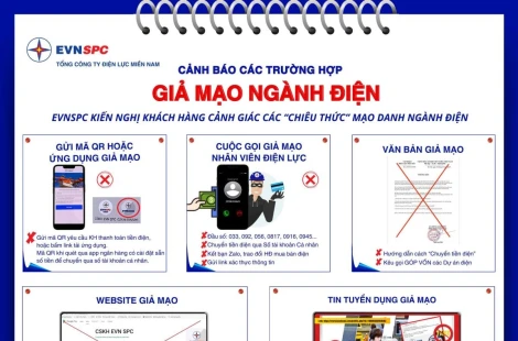 EVNSPC kiến nghị khách hàng cảnh giác các “chiêu thức” mạo danh ngành điện