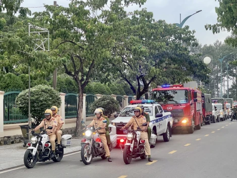 Gò Dầu ra quân thực hiện cao điểm tấn công, trấn áp tội phạm bảo đảm an ninh trật tự tết Nguyên đán Ất Tỵ 2025