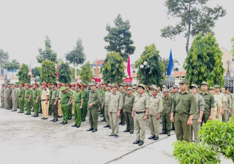 Hoà Thành ra quân cao điểm tấn công, trấn áp tội phạm, bảo đảm an ninh trật tự tết Nguyên đán 2025