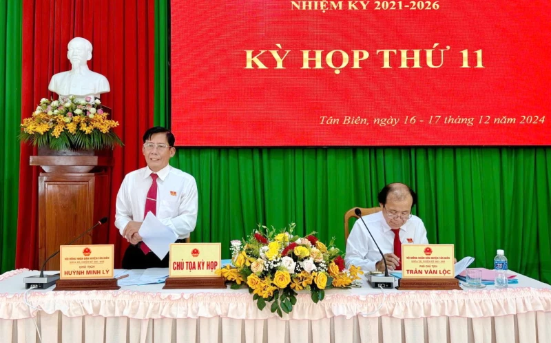 Kỳ họp thứ 11 HĐND huyện Tân Biên thông qua 8 Nghị quyết quan trọng