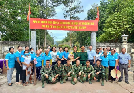 Hội Liên hiệp Phụ nữ tỉnh thăm lực lượng làm công tác dân vận trên địa bàn huyện Gò Dầu