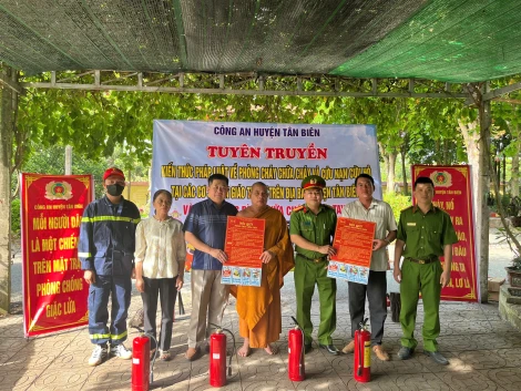 Tân Biên: Đẩy mạnh tuyên truyền PCCC và CNCH tại các cơ sở tôn giáo, thờ tự