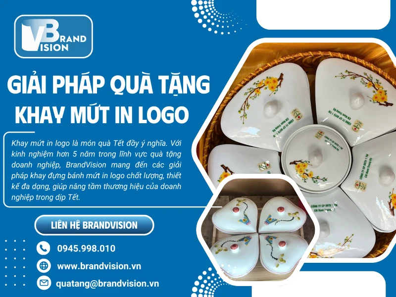 Khay mứt in logo - Giải pháp quà tặng Tết ý nghĩa từ công ty quà tặng doanh nghiệp BrandVision