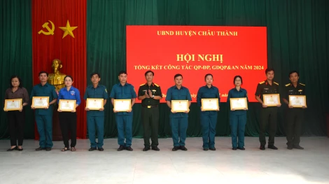 Huyện Châu Thành: Tổng kết công tác quốc phòng địa phương, giáo dục quốc phòng và an ninh năm 2024