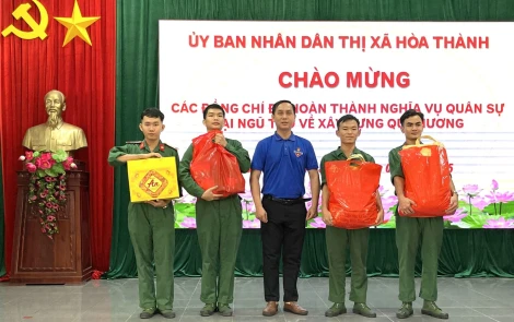 Hoà Thành: Đón nhận 193 quân nhân hoàn thành nghĩa vụ quân sự trở về địa phương