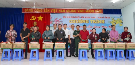 Ý nghĩa chương trình “Xuân biên phòng - Ấm lòng dân bản” tại xã Tân Lập