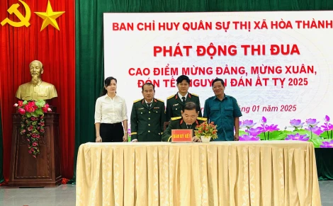 Hoà Thành: Phát động thi đua cao điểm “Mừng Đảng, mừng Xuân, ra quân quyết thắng” năm 2025