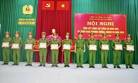 Tân Biên: Tỷ lệ điều tra làm rõ các vụ án nghiêm trọng đạt 100%