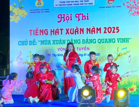 Thành phố Tây Ninh: Khai mạc hội thi “Tiếng hát xuân” mừng Đảng, mừng Xuân Ất Tỵ - 2025