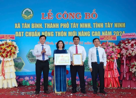 Xã Tân Bình được công nhận đạt chuẩn nông thôn mới nâng cao